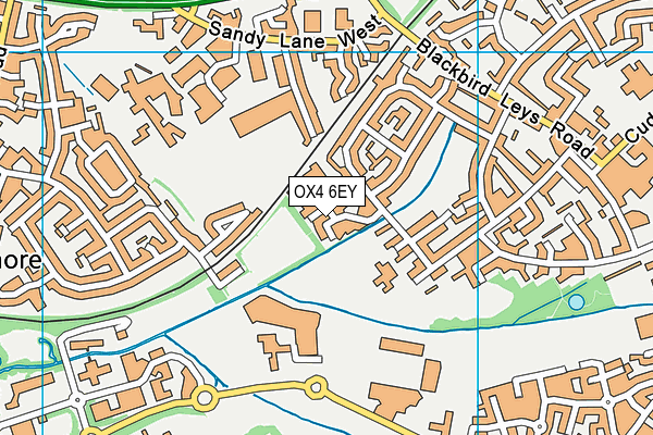 OX4 6EY map - OS VectorMap District (Ordnance Survey)