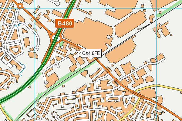 OX4 6FE map - OS VectorMap District (Ordnance Survey)