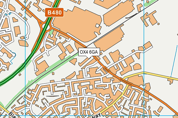 OX4 6GA map - OS VectorMap District (Ordnance Survey)