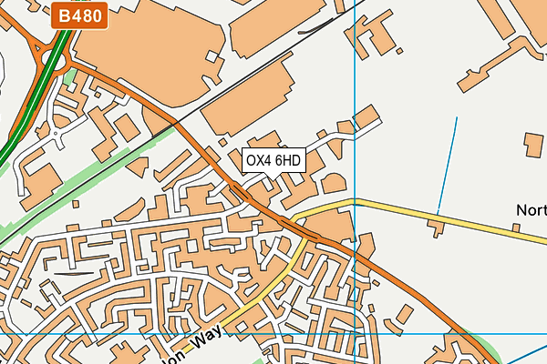 OX4 6HD map - OS VectorMap District (Ordnance Survey)