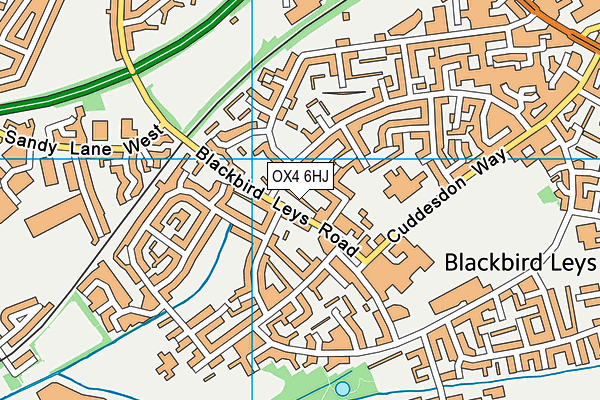OX4 6HJ map - OS VectorMap District (Ordnance Survey)