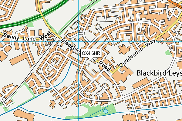 OX4 6HR map - OS VectorMap District (Ordnance Survey)