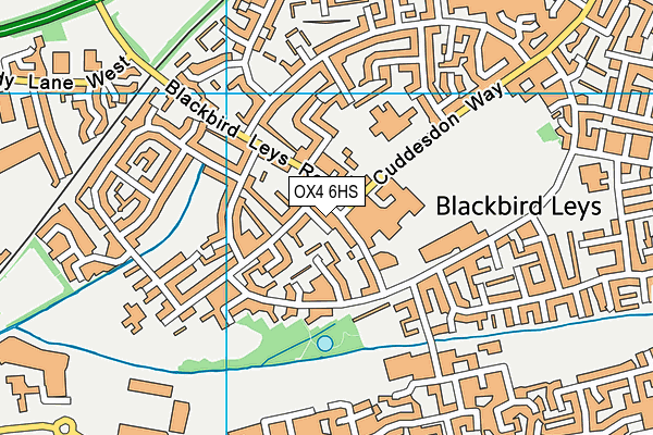 OX4 6HS map - OS VectorMap District (Ordnance Survey)