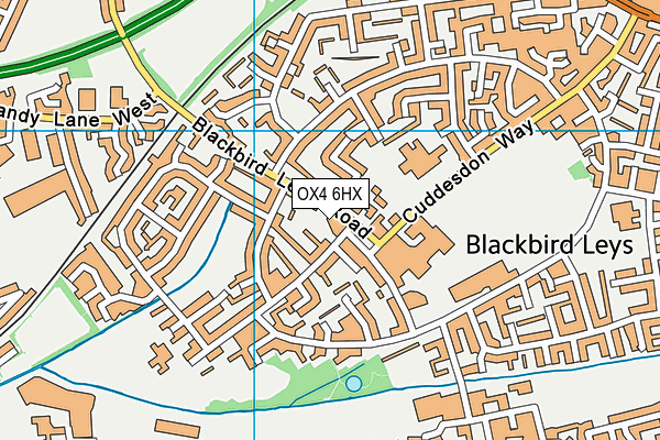 OX4 6HX map - OS VectorMap District (Ordnance Survey)