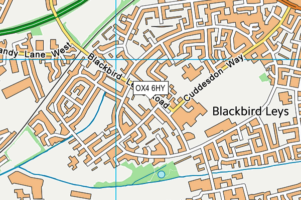 OX4 6HY map - OS VectorMap District (Ordnance Survey)