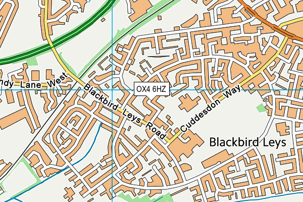 OX4 6HZ map - OS VectorMap District (Ordnance Survey)