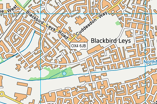 OX4 6JB map - OS VectorMap District (Ordnance Survey)
