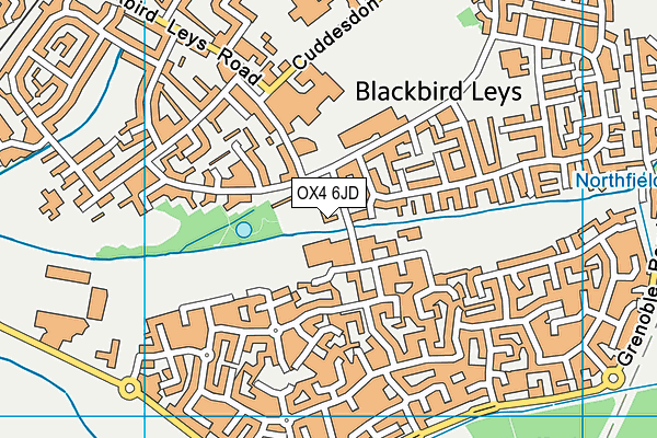 OX4 6JD map - OS VectorMap District (Ordnance Survey)