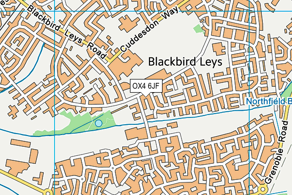 OX4 6JF map - OS VectorMap District (Ordnance Survey)