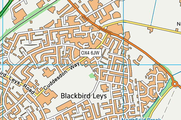 OX4 6JW map - OS VectorMap District (Ordnance Survey)