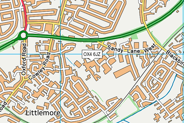 OX4 6JZ map - OS VectorMap District (Ordnance Survey)