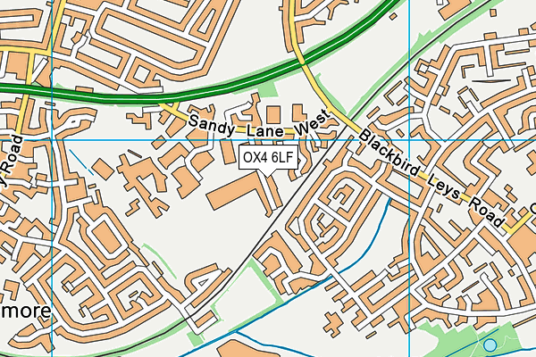 OX4 6LF map - OS VectorMap District (Ordnance Survey)