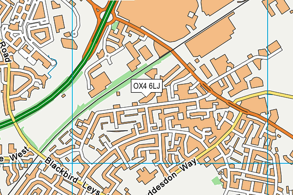 Lovethegym (Closed) map (OX4 6LJ) - OS VectorMap District (Ordnance Survey)