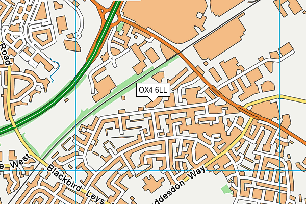 OX4 6LL map - OS VectorMap District (Ordnance Survey)