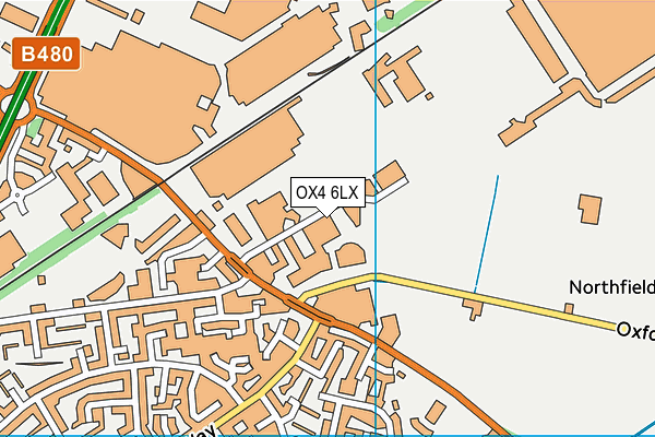 OX4 6LX map - OS VectorMap District (Ordnance Survey)