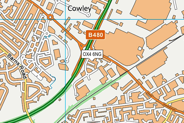 OX4 6NG map - OS VectorMap District (Ordnance Survey)