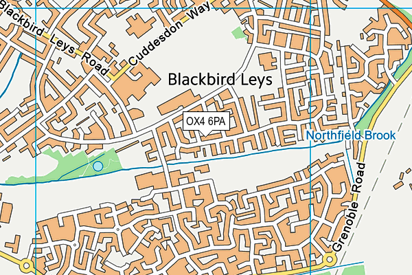 OX4 6PA map - OS VectorMap District (Ordnance Survey)