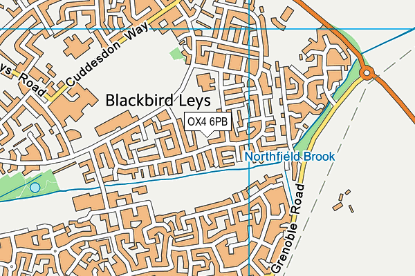 OX4 6PB map - OS VectorMap District (Ordnance Survey)