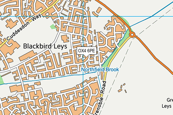 OX4 6PE map - OS VectorMap District (Ordnance Survey)