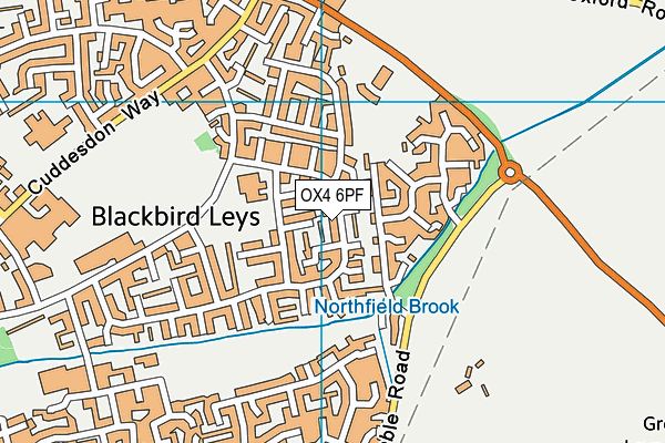 OX4 6PF map - OS VectorMap District (Ordnance Survey)