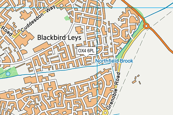 OX4 6PL map - OS VectorMap District (Ordnance Survey)