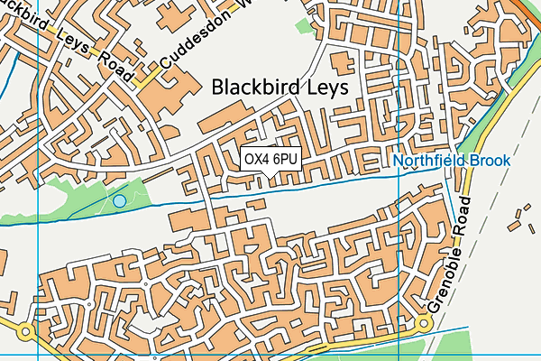 OX4 6PU map - OS VectorMap District (Ordnance Survey)