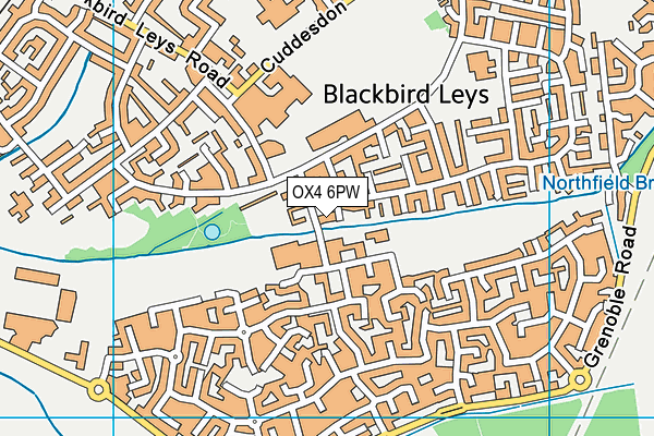 OX4 6PW map - OS VectorMap District (Ordnance Survey)