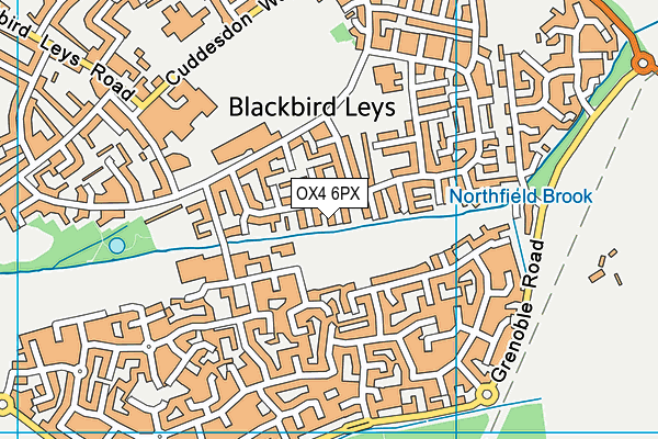 OX4 6PX map - OS VectorMap District (Ordnance Survey)