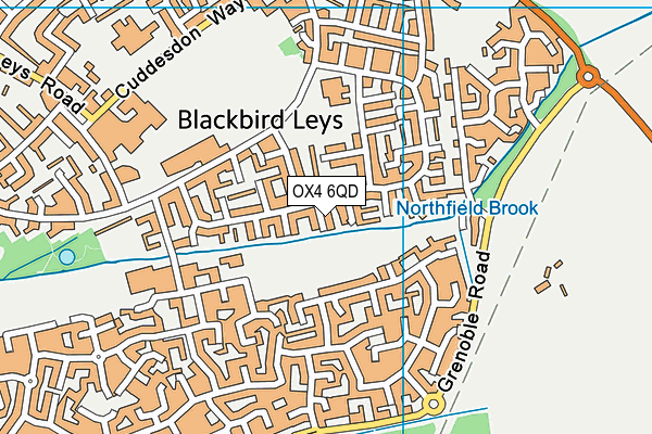 OX4 6QD map - OS VectorMap District (Ordnance Survey)