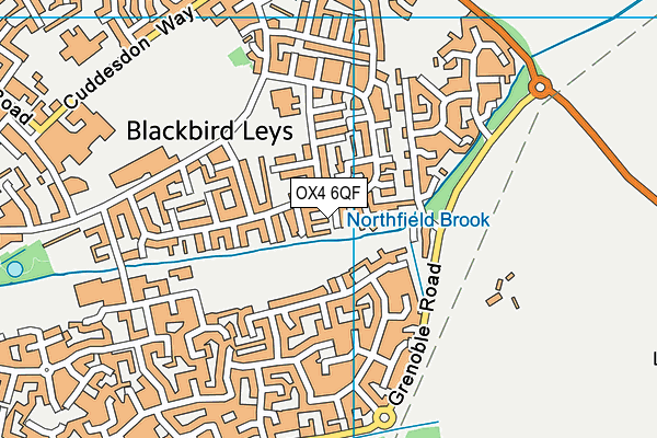 OX4 6QF map - OS VectorMap District (Ordnance Survey)