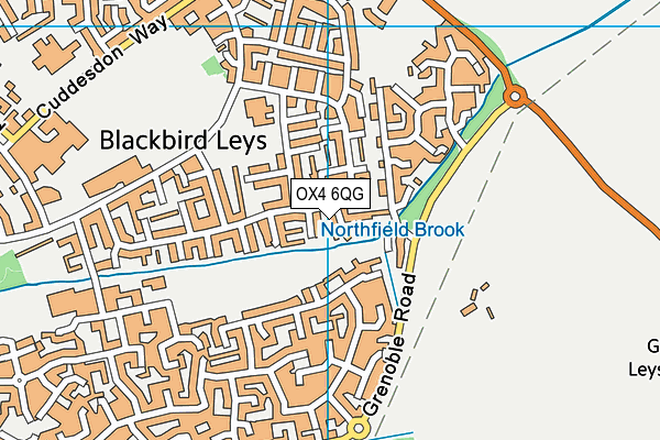 OX4 6QG map - OS VectorMap District (Ordnance Survey)