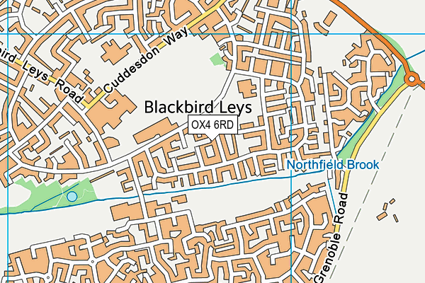 OX4 6RD map - OS VectorMap District (Ordnance Survey)