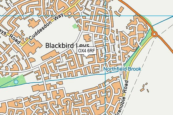 OX4 6RF map - OS VectorMap District (Ordnance Survey)