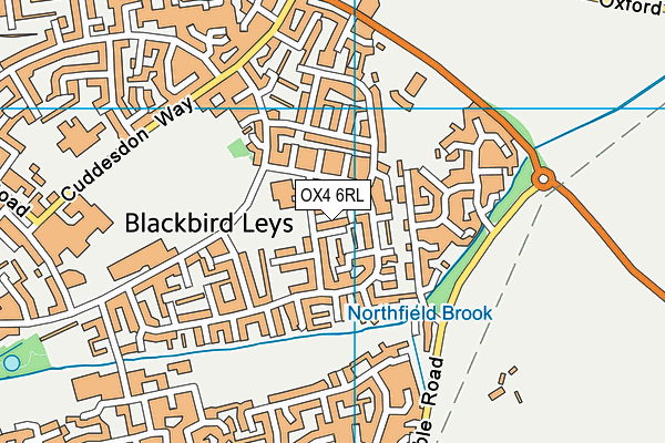 OX4 6RL map - OS VectorMap District (Ordnance Survey)