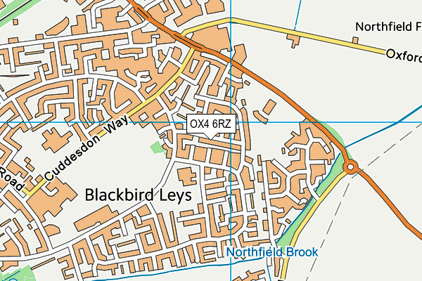 OX4 6RZ map - OS VectorMap District (Ordnance Survey)