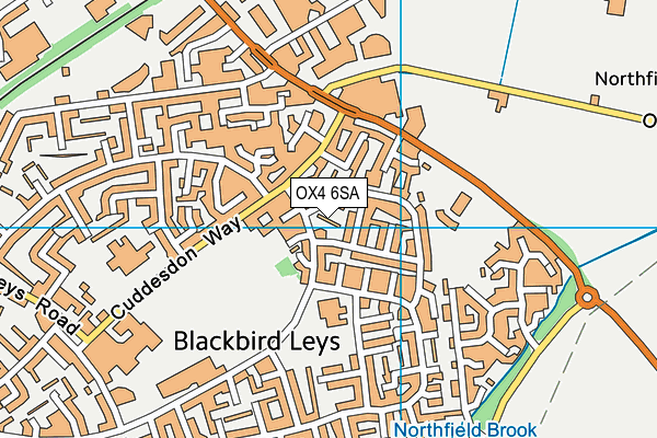 OX4 6SA map - OS VectorMap District (Ordnance Survey)