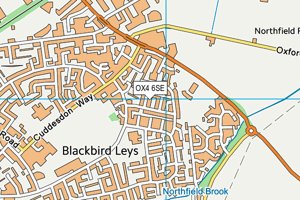 OX4 6SE map - OS VectorMap District (Ordnance Survey)
