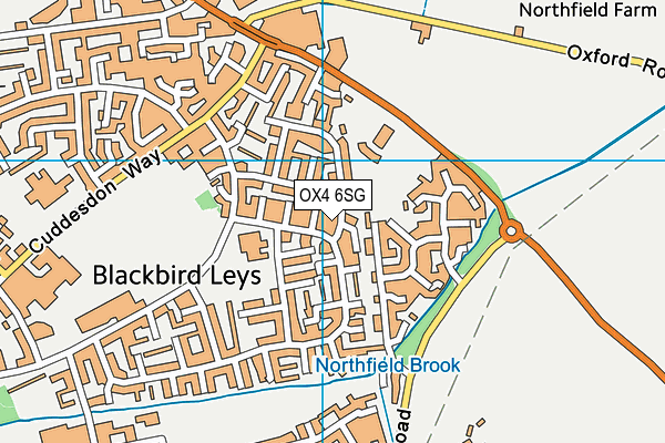 OX4 6SG map - OS VectorMap District (Ordnance Survey)