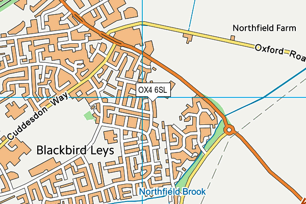 OX4 6SL map - OS VectorMap District (Ordnance Survey)