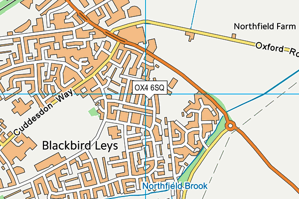 OX4 6SQ map - OS VectorMap District (Ordnance Survey)