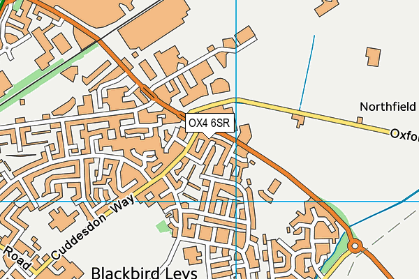 OX4 6SR map - OS VectorMap District (Ordnance Survey)