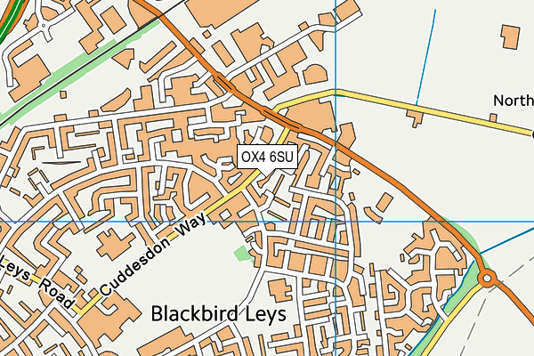 OX4 6SU map - OS VectorMap District (Ordnance Survey)