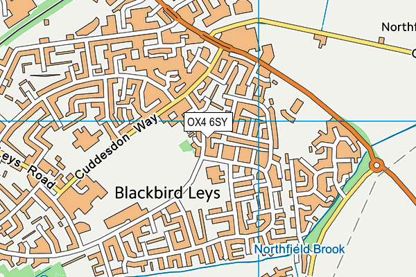 OX4 6SY map - OS VectorMap District (Ordnance Survey)