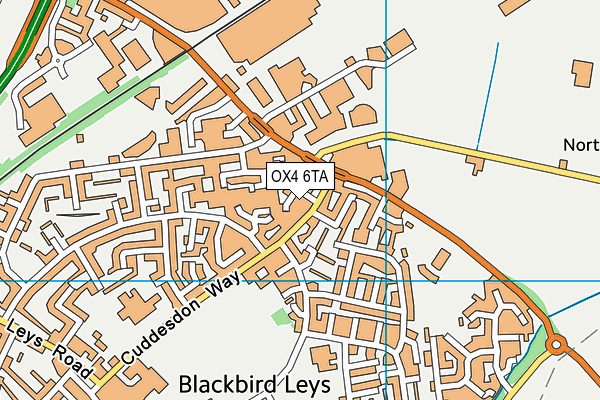 OX4 6TA map - OS VectorMap District (Ordnance Survey)