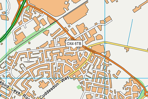 OX4 6TB map - OS VectorMap District (Ordnance Survey)