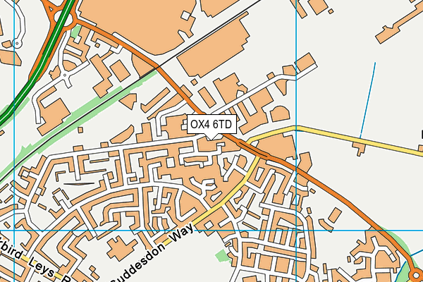 OX4 6TD map - OS VectorMap District (Ordnance Survey)