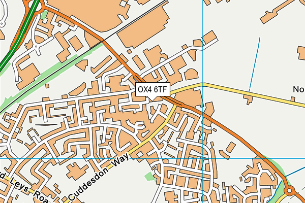 OX4 6TF map - OS VectorMap District (Ordnance Survey)