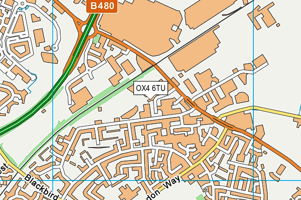 OX4 6TU map - OS VectorMap District (Ordnance Survey)
