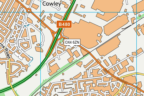 OX4 6ZN map - OS VectorMap District (Ordnance Survey)