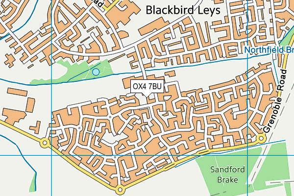 OX4 7BU map - OS VectorMap District (Ordnance Survey)